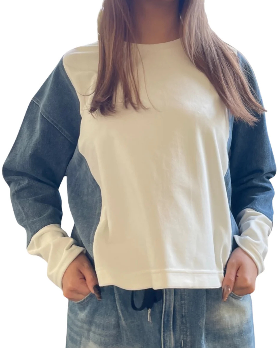 WOMEN 165cm オフ×ブルー/サイズ1着用