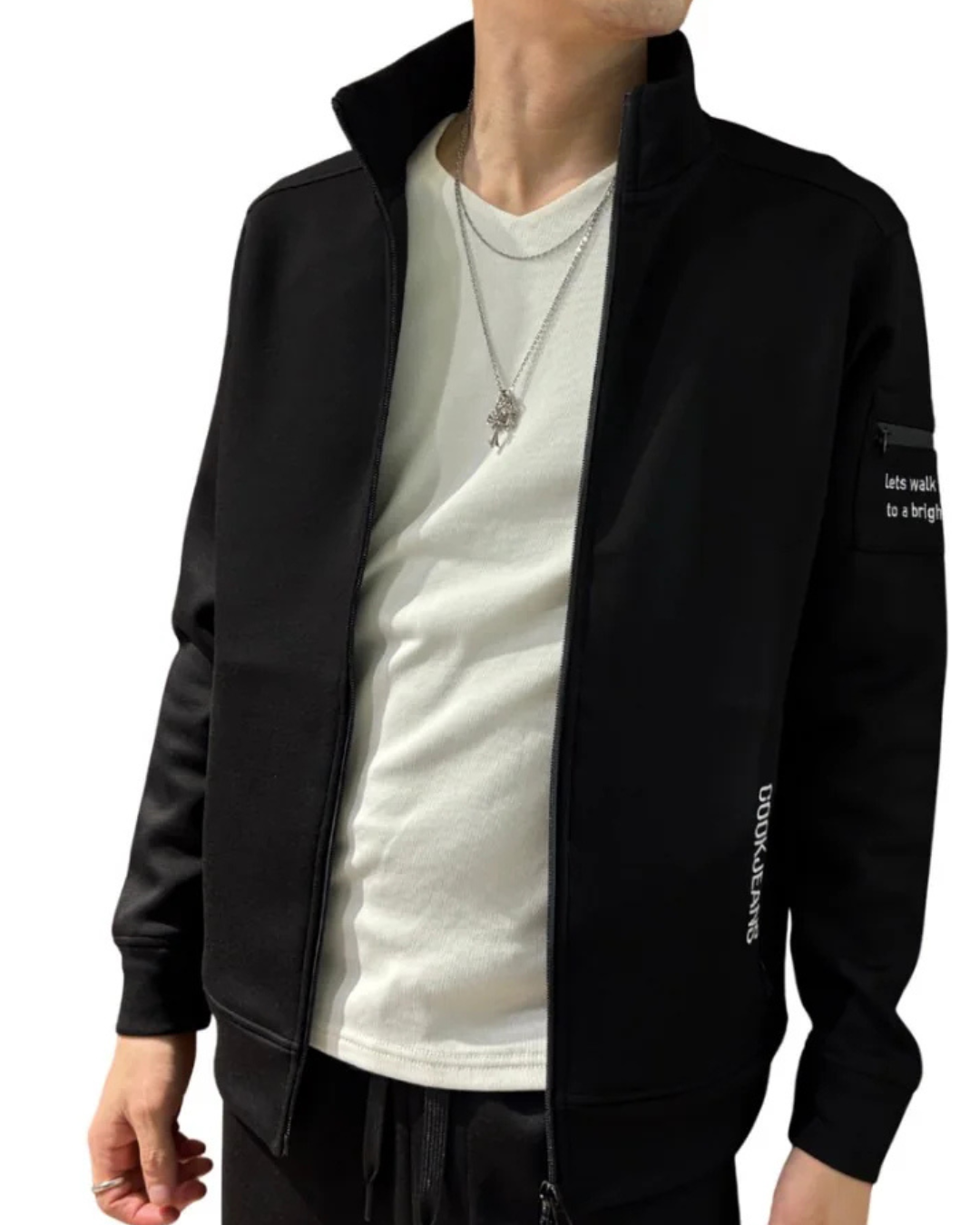 スタンド襟ジップジャケット UNISEX