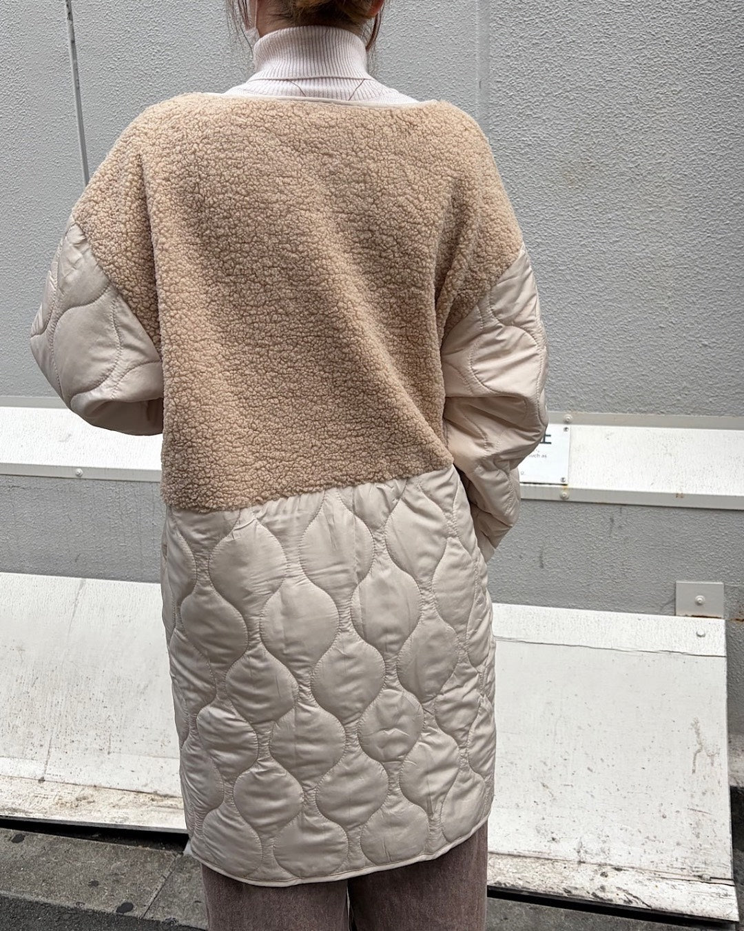 ボア×キルトコート WOMEN