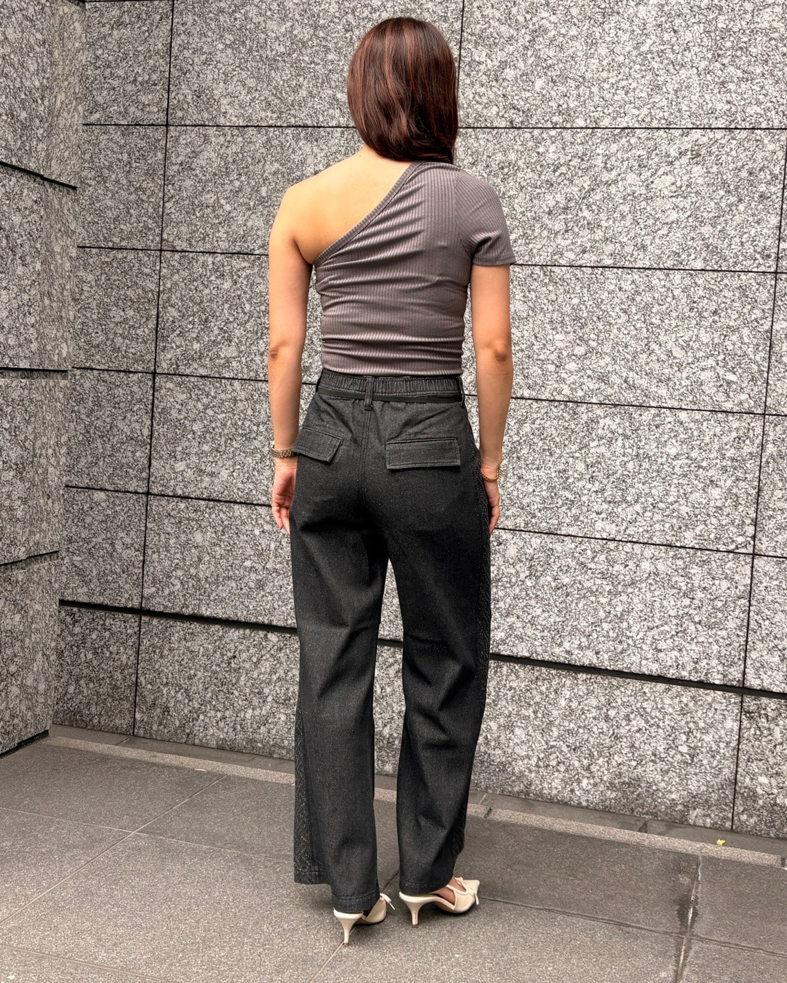 リブショルダーTシャツ WOMEN