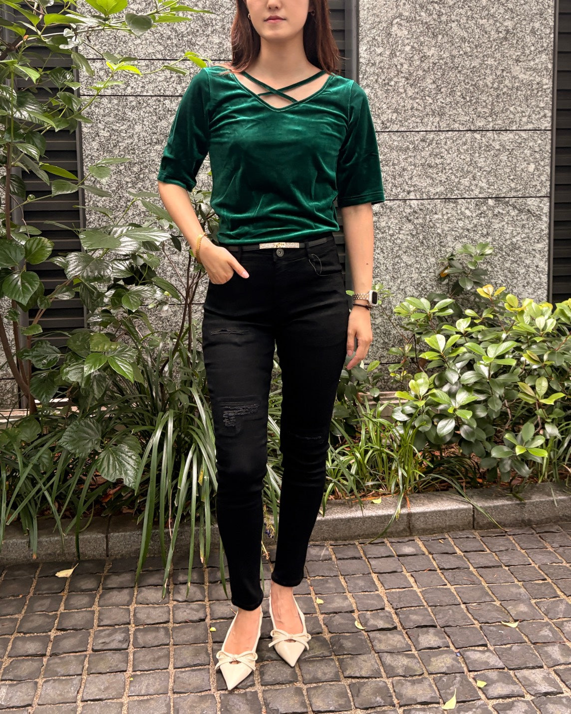 ベロア2WAYトップス WOMEN