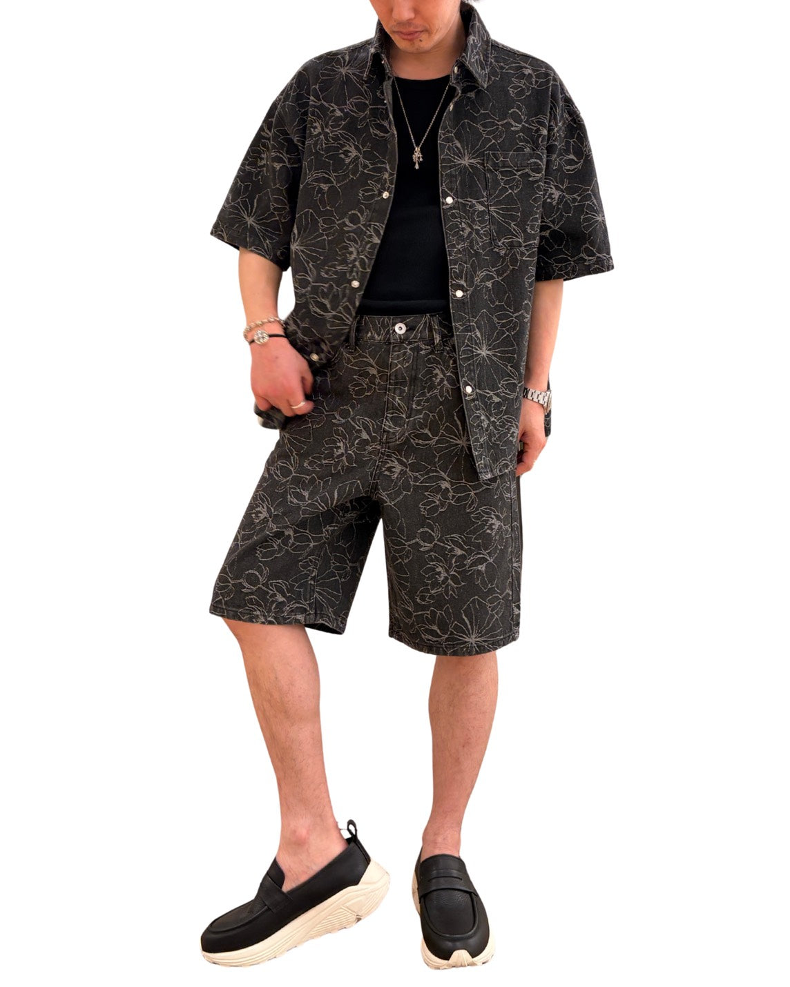 フラワーデニムシャツ MEN