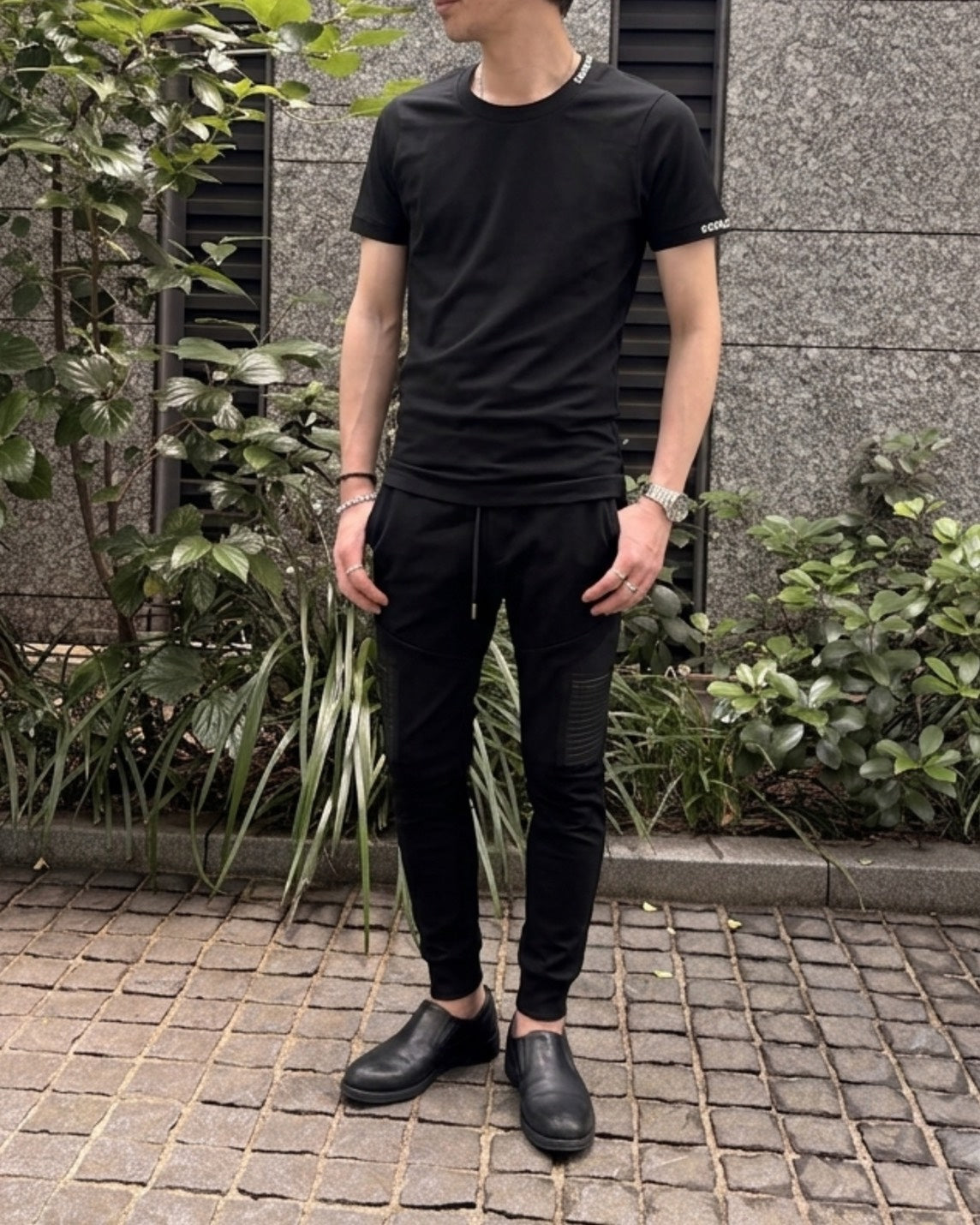 【先行予約販売】CJ袖ネック刺繍Tシャツ MEN