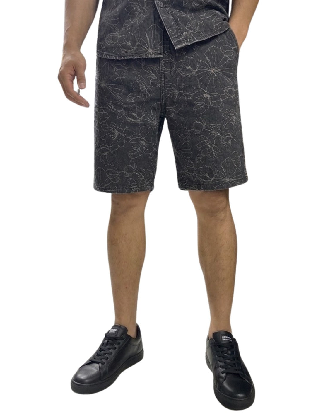 フラワーデニムショーツ MEN