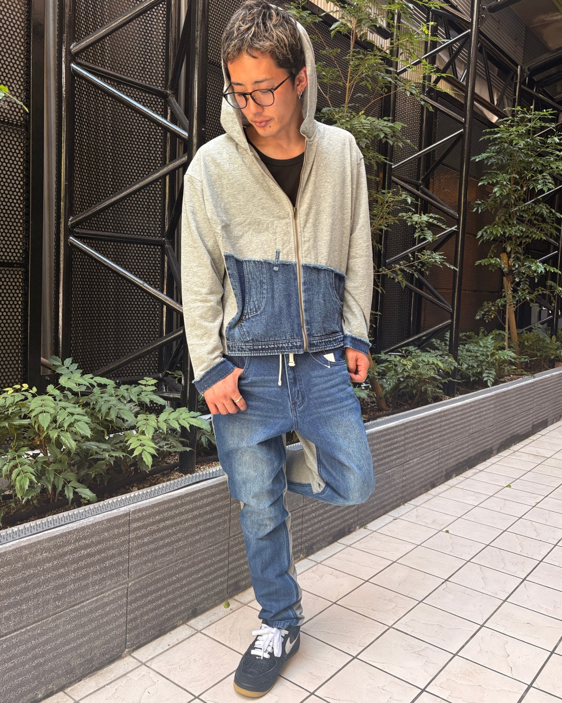 デニムドッキングZIPパーカー MEN