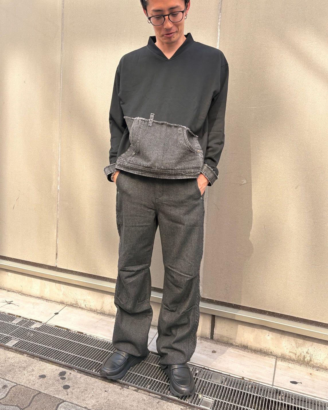 デニムドッキングプルオーバー MEN
