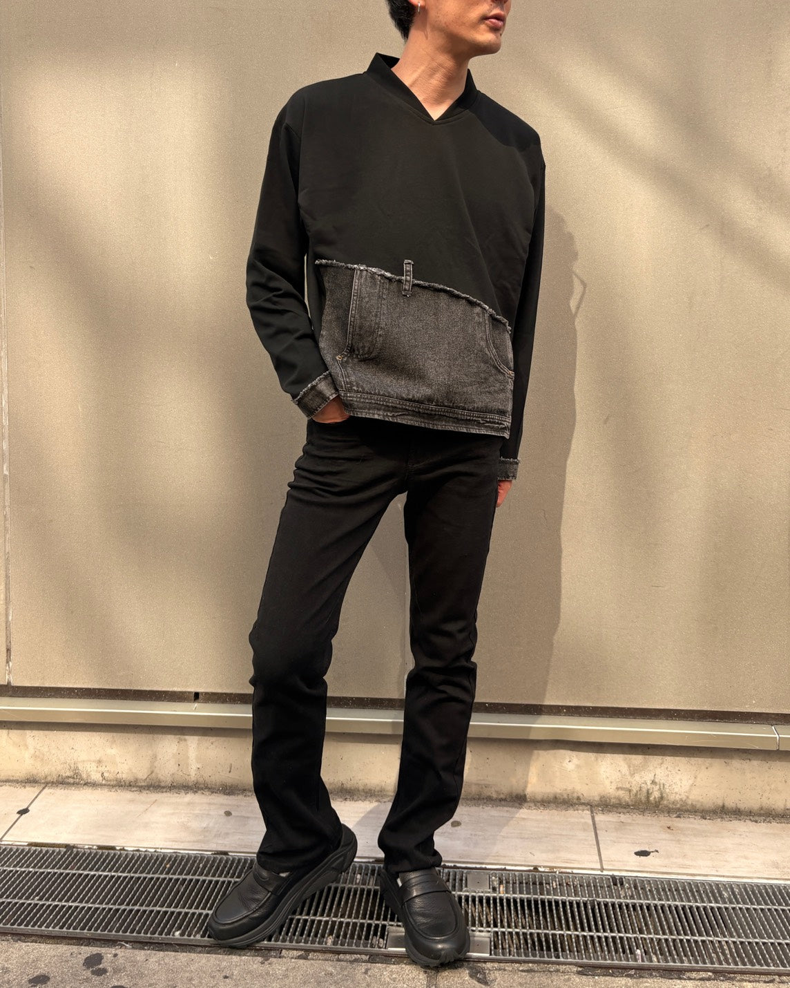 デニムドッキングプルオーバー MEN
