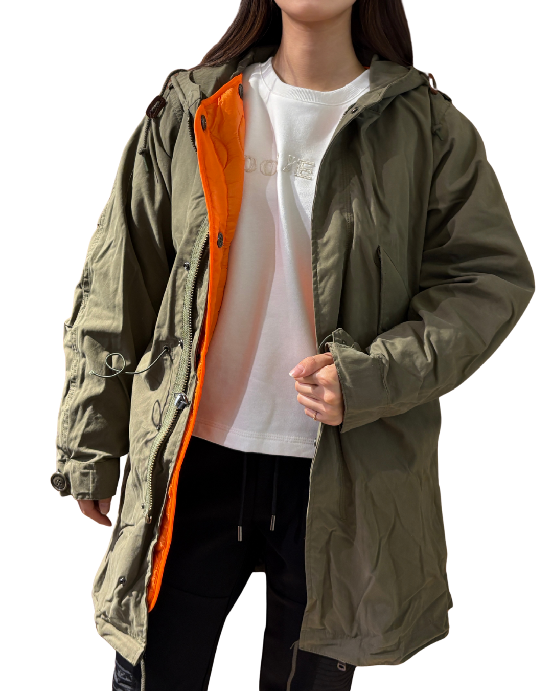 WOMEN 165cm カーキ サイズS着用