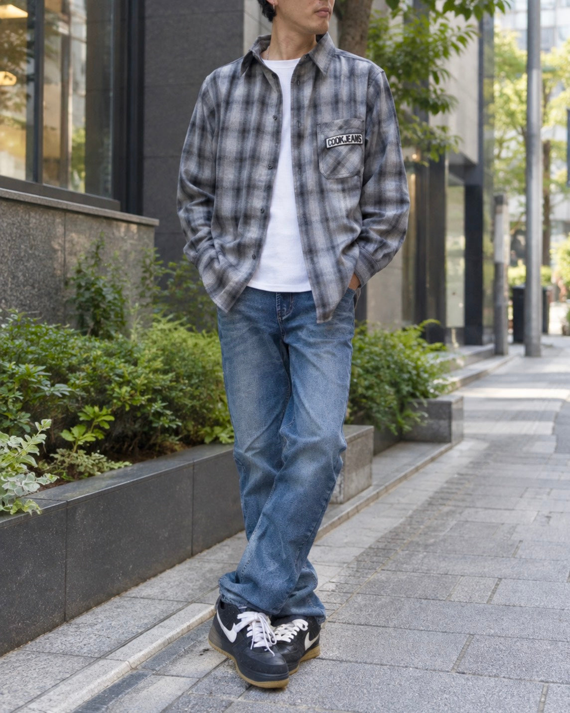 CJワッペンチェックシャツ MEN