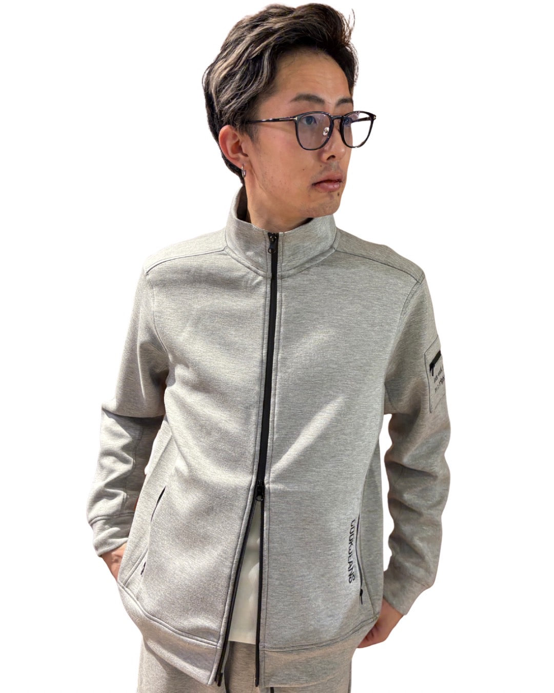 スタンド襟ジップジャケット UNISEX