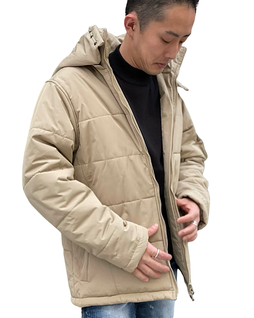 MEN 170cm ベージュ サイズ2着用