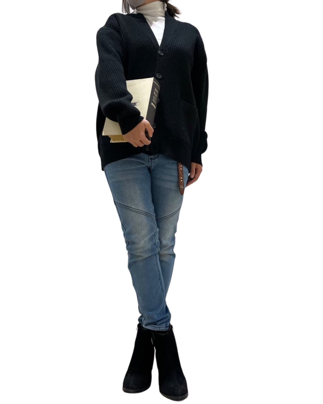 リブワイドカーデ UNISEX