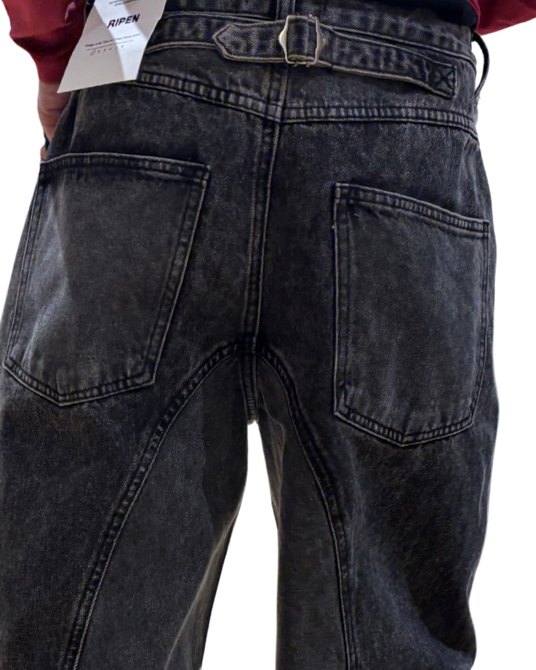 バイカラーデニムパンツ UNISEX