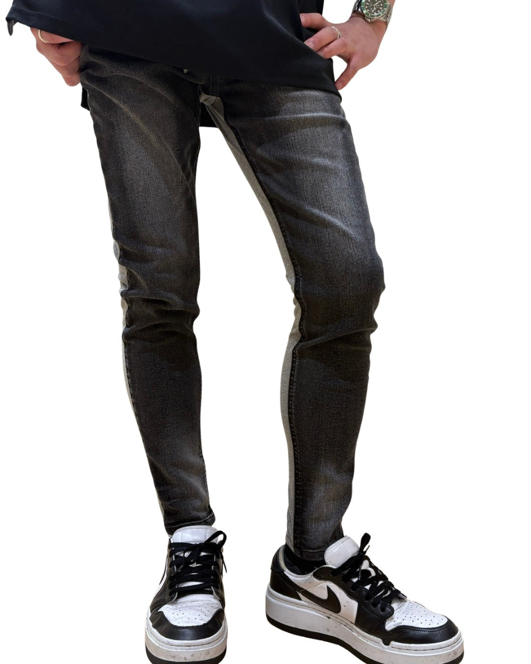 MEN 170cm ブラック×グレー/サイズ1着用