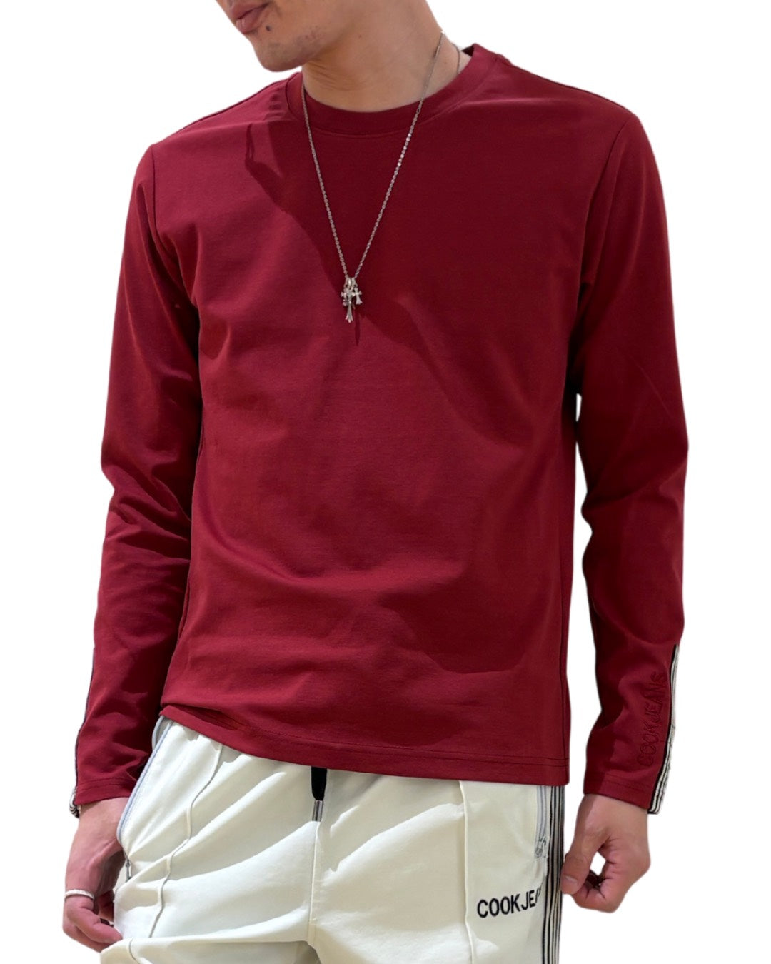 MEN 170cm バーガンディ サイズ2着用