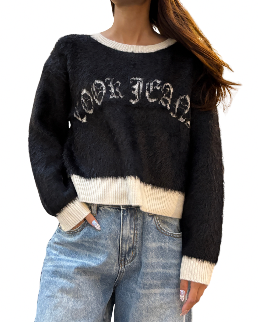 WOMEN 165cm ブラック×オフ サイズF着用