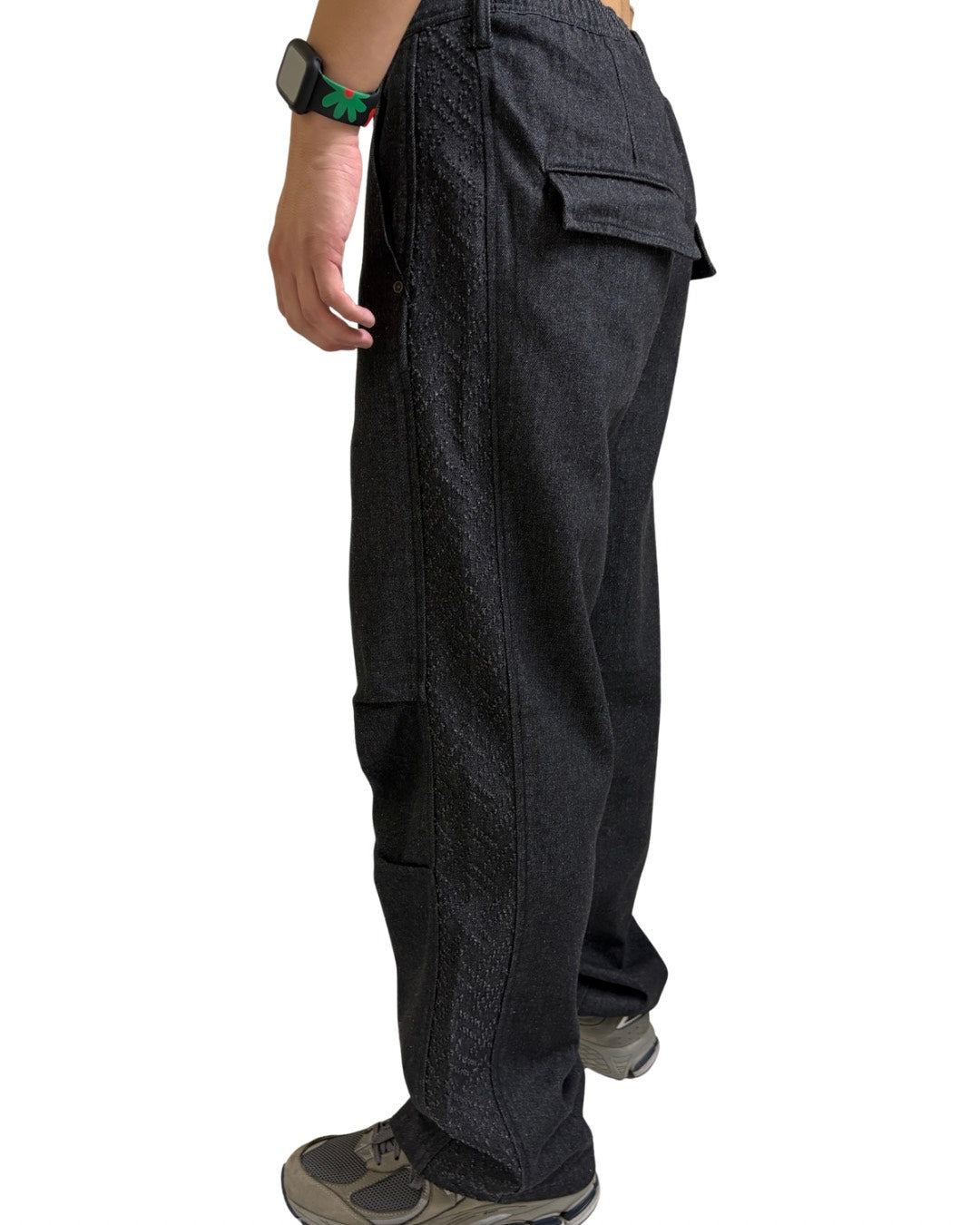 Nachiサイド切替膝タックデニムパンツ MEN