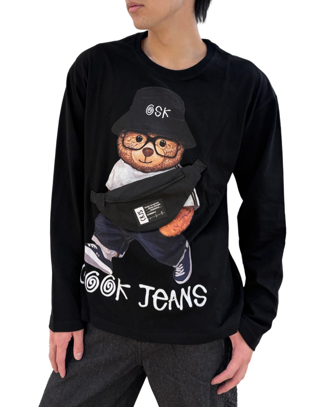 MEN 175cm ブラック Lサイズ着用