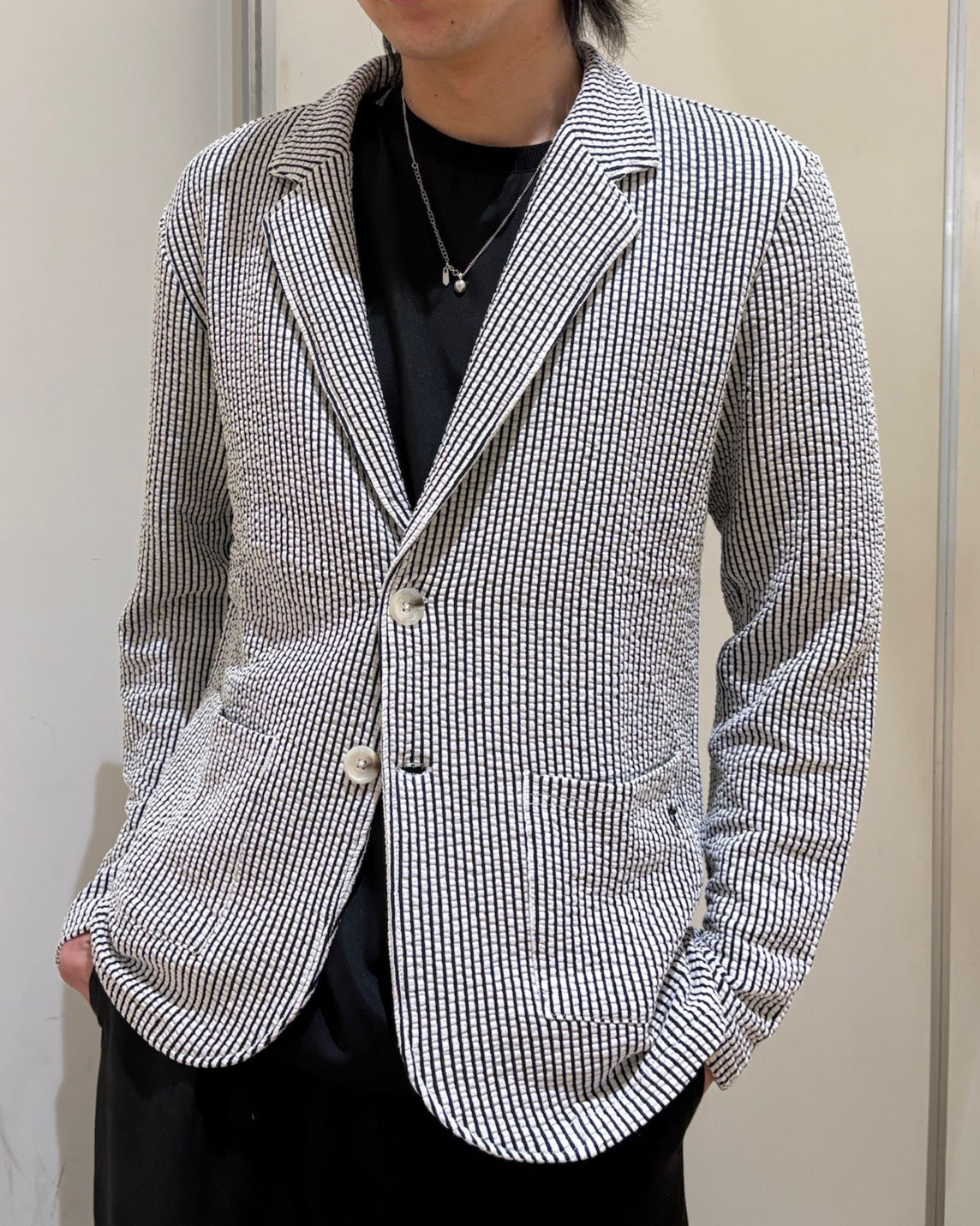 MEN 175cm オフ×ネイビー/サイズ2着用