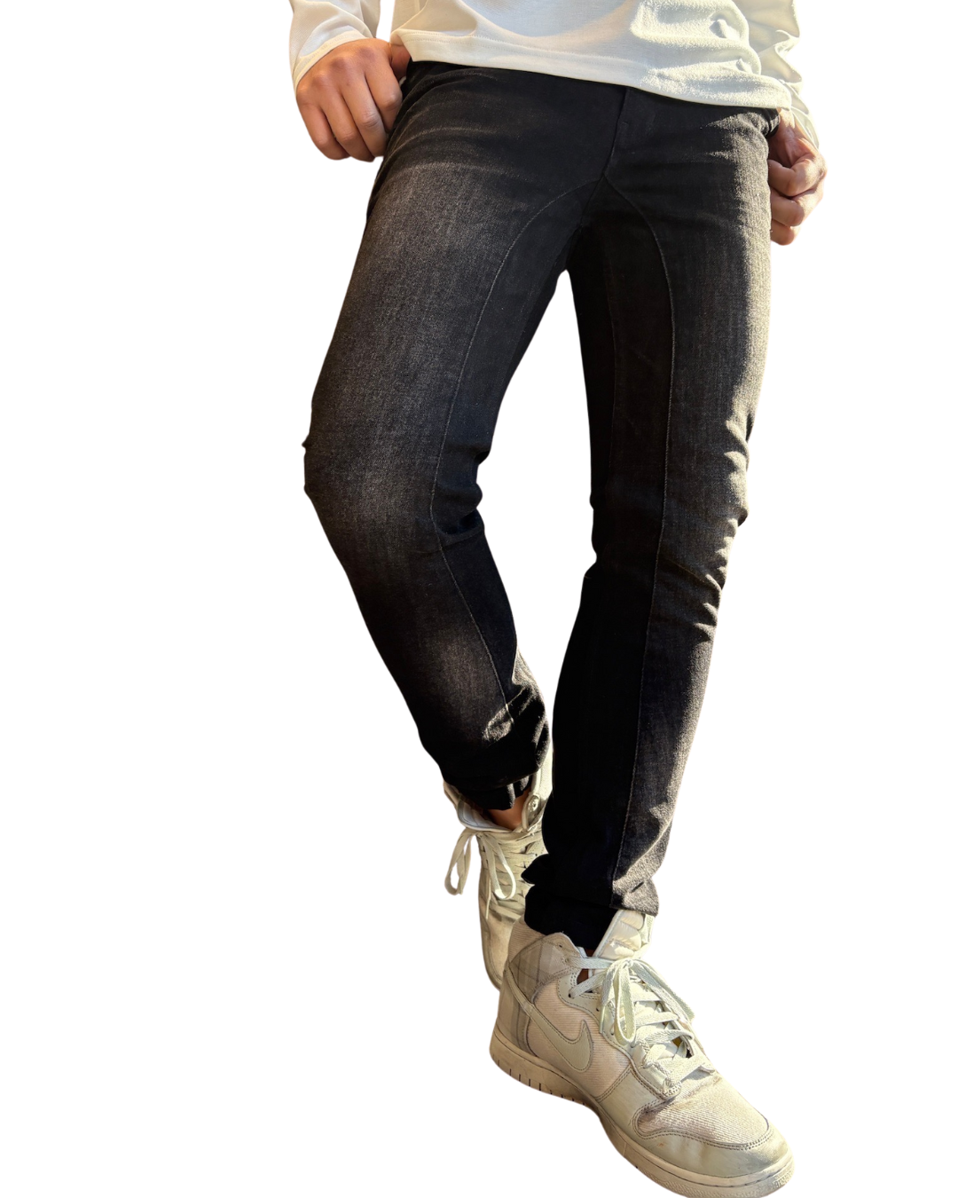 MEN 178cm ブラック/サイズ30着用