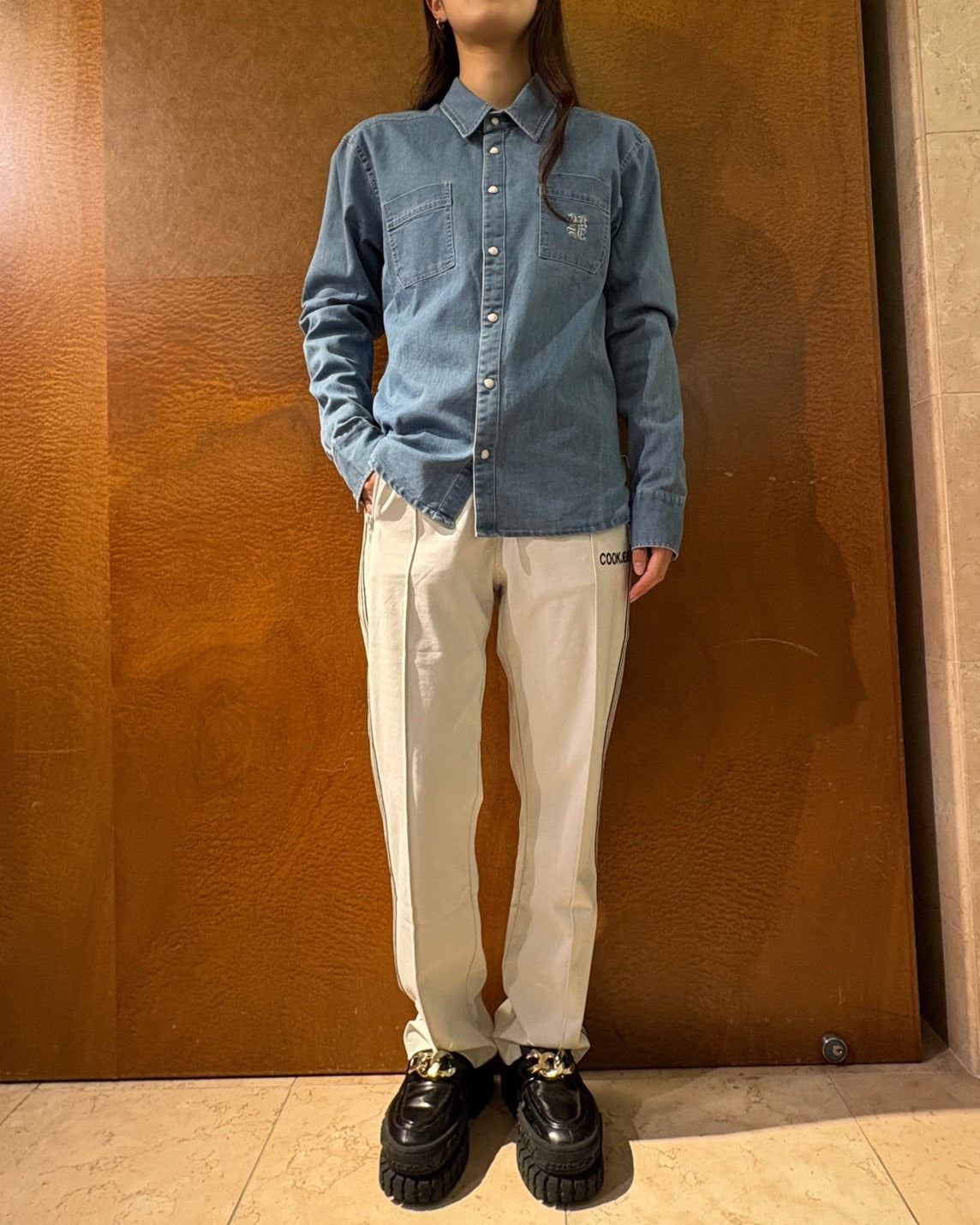 CKJS刺繍デニムSH UNISEX