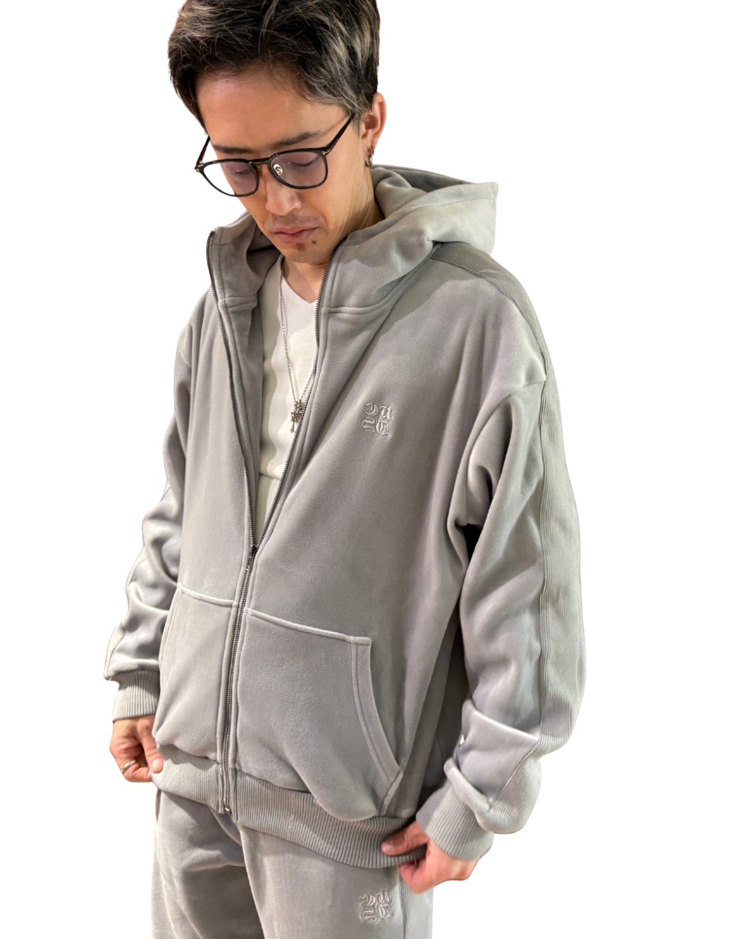 両面マイクロスウェードジップジャケット UNISEX