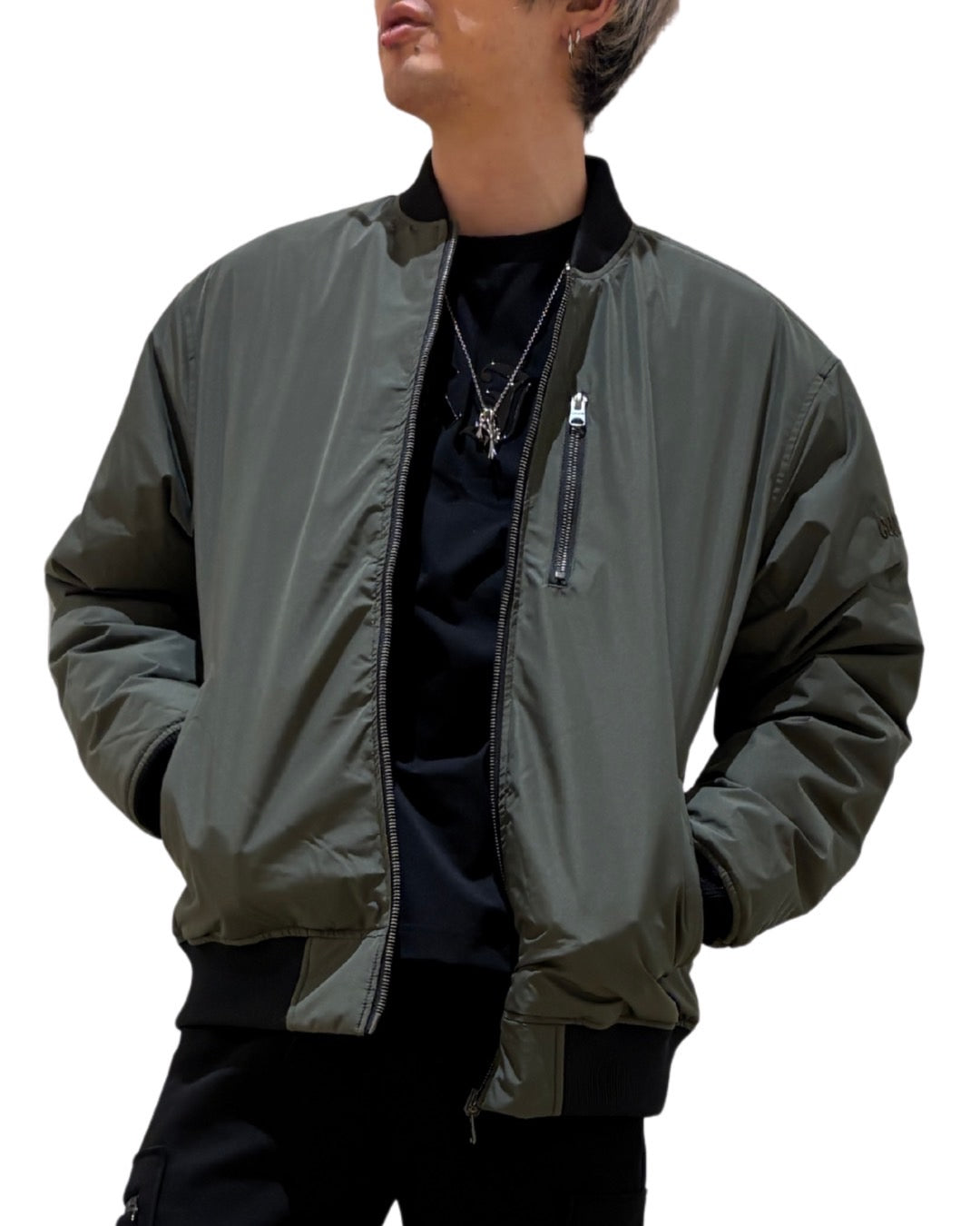 MEN 170cm カーキ×ブラック(表面)/サイズ1着用