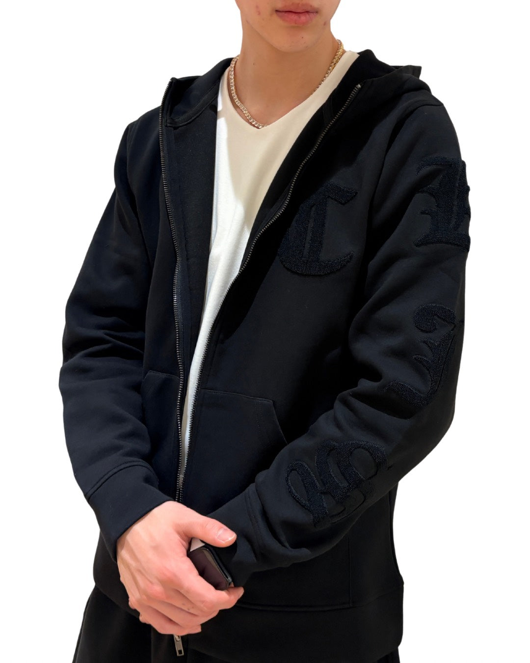 パイルワッペンZIPフードジャケット MEN