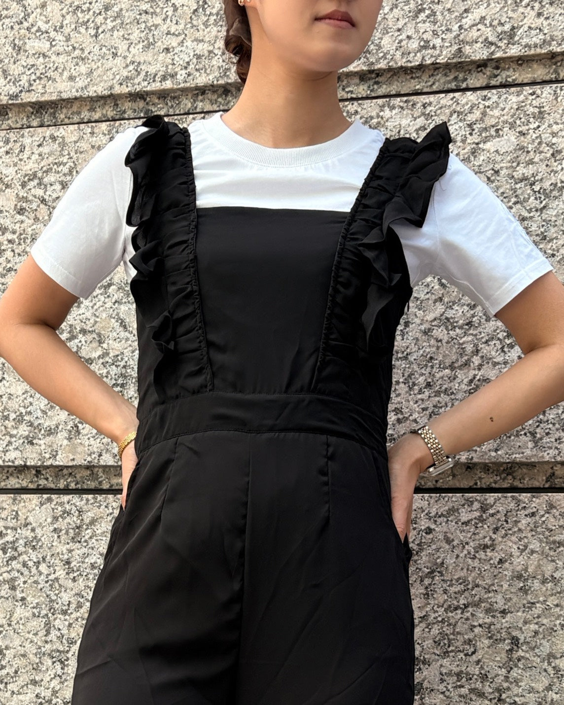 袖フリルオールインワン WOMEN
