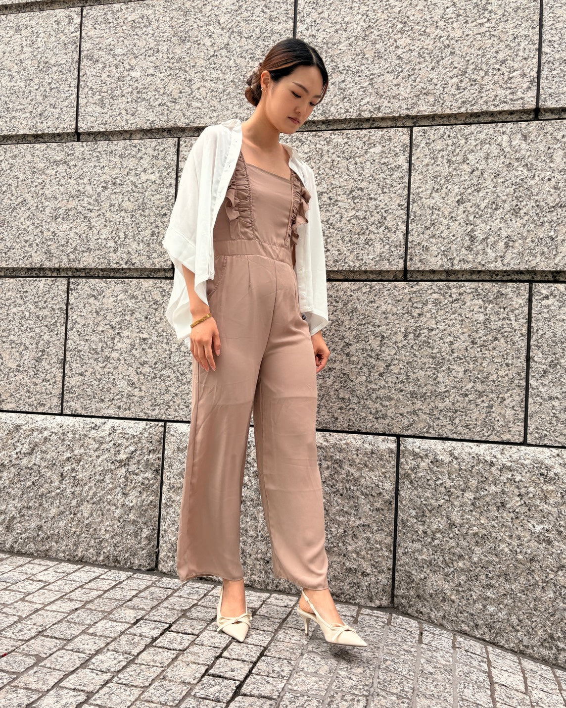 袖フリルオールインワン WOMEN