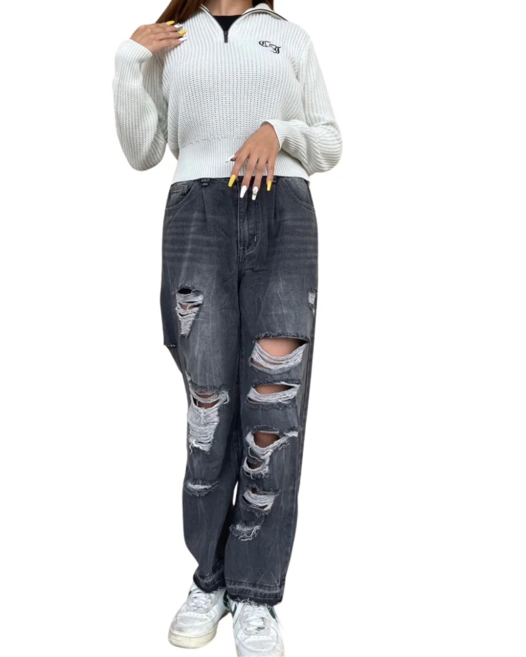 CJハーフZIPニット WOMEN