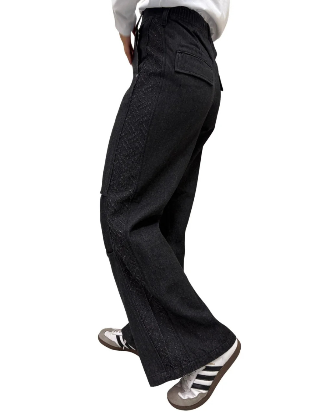 NACHIサイド切替膝タックパンツ WOMEN