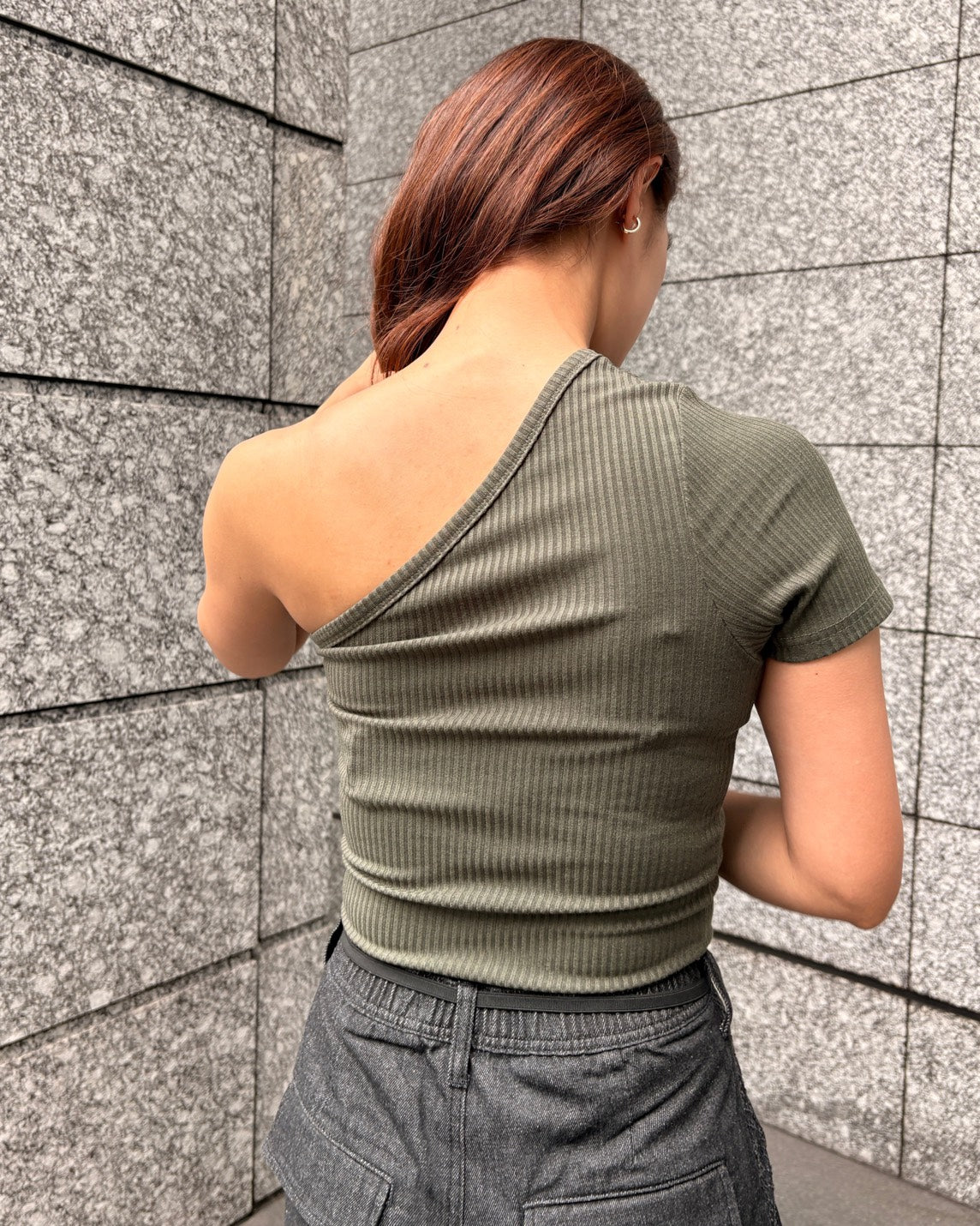 リブショルダーTシャツ WOMEN