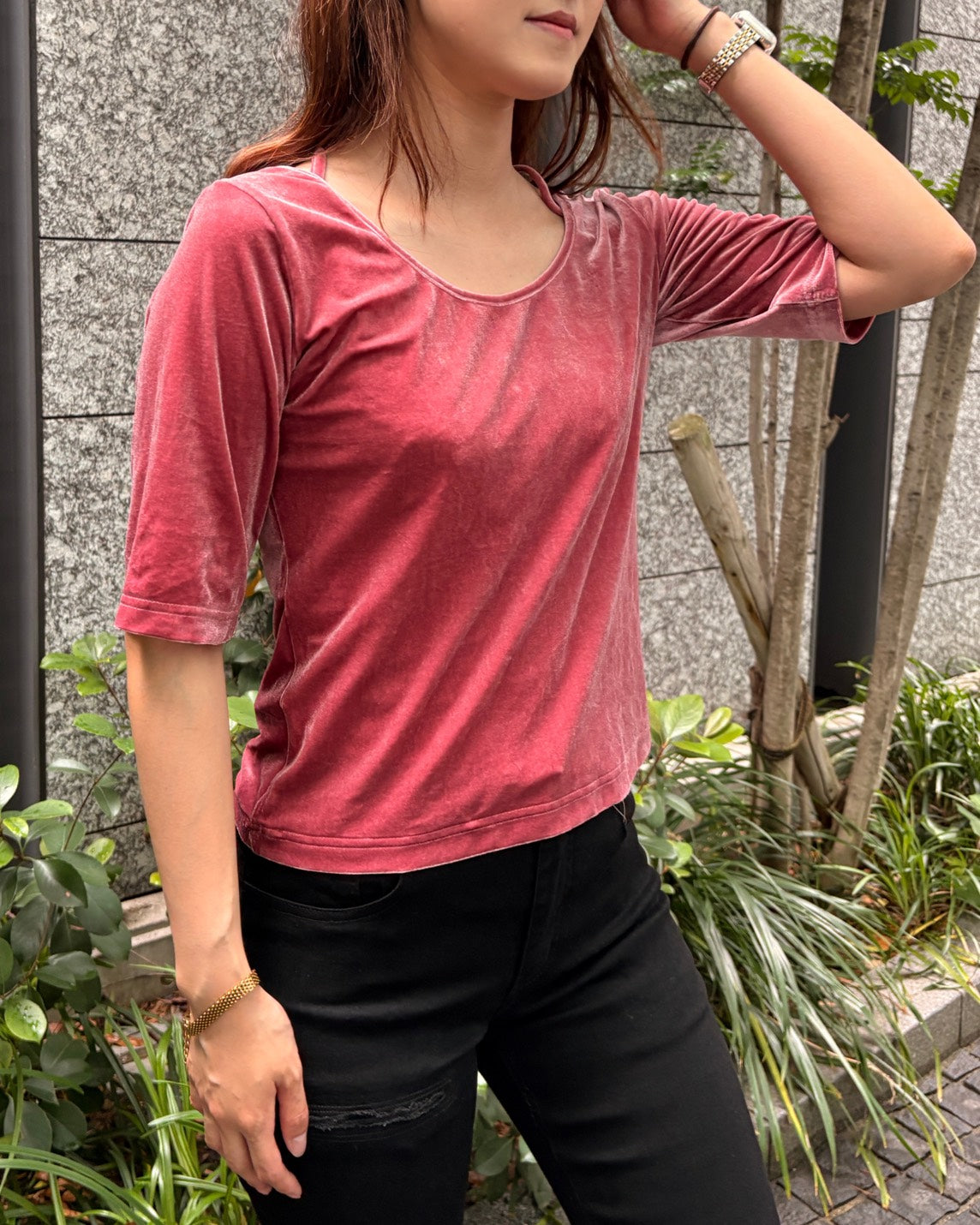 ベロア2WAYトップス WOMEN