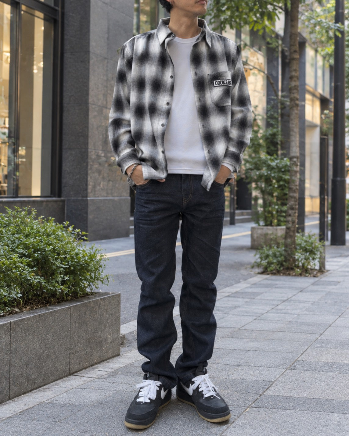 CJワッペンチェックシャツ MEN