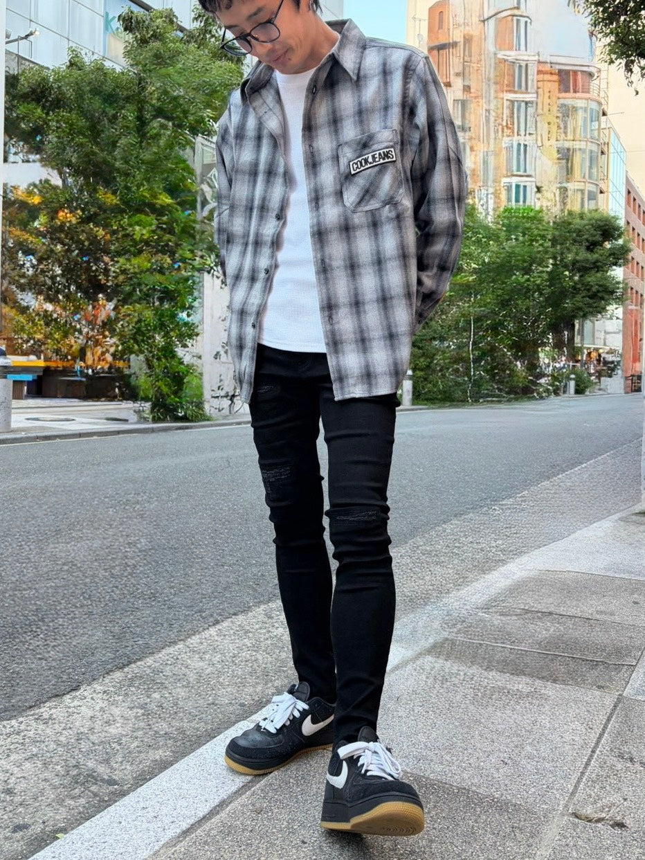 CJワッペンチェックシャツ MEN