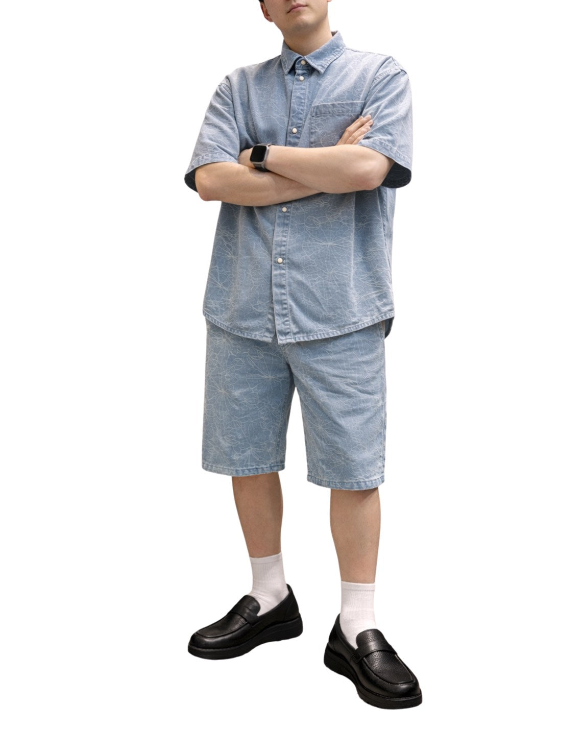 フラワーデニムシャツ MEN
