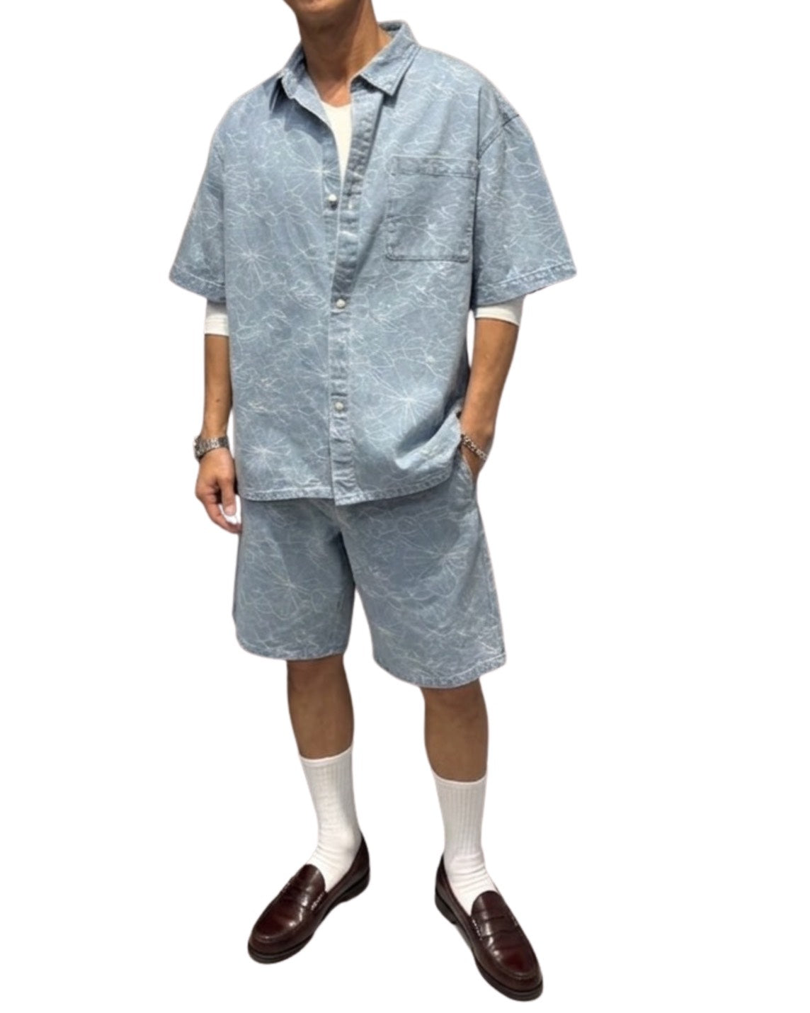 フラワーデニムシャツ MEN