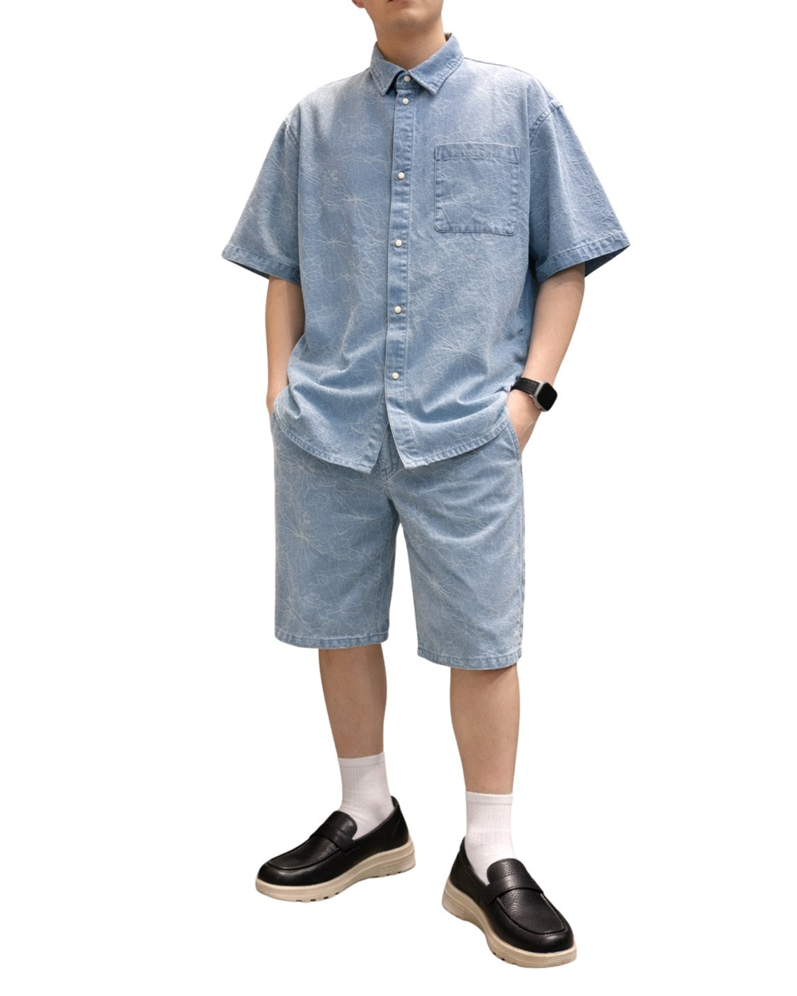 フラワーデニムシャツ MEN