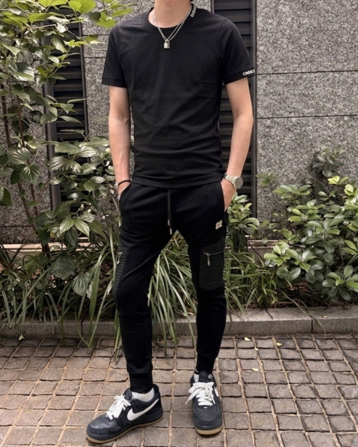 【先行予約販売】CJ袖ネック刺繍Tシャツ MEN