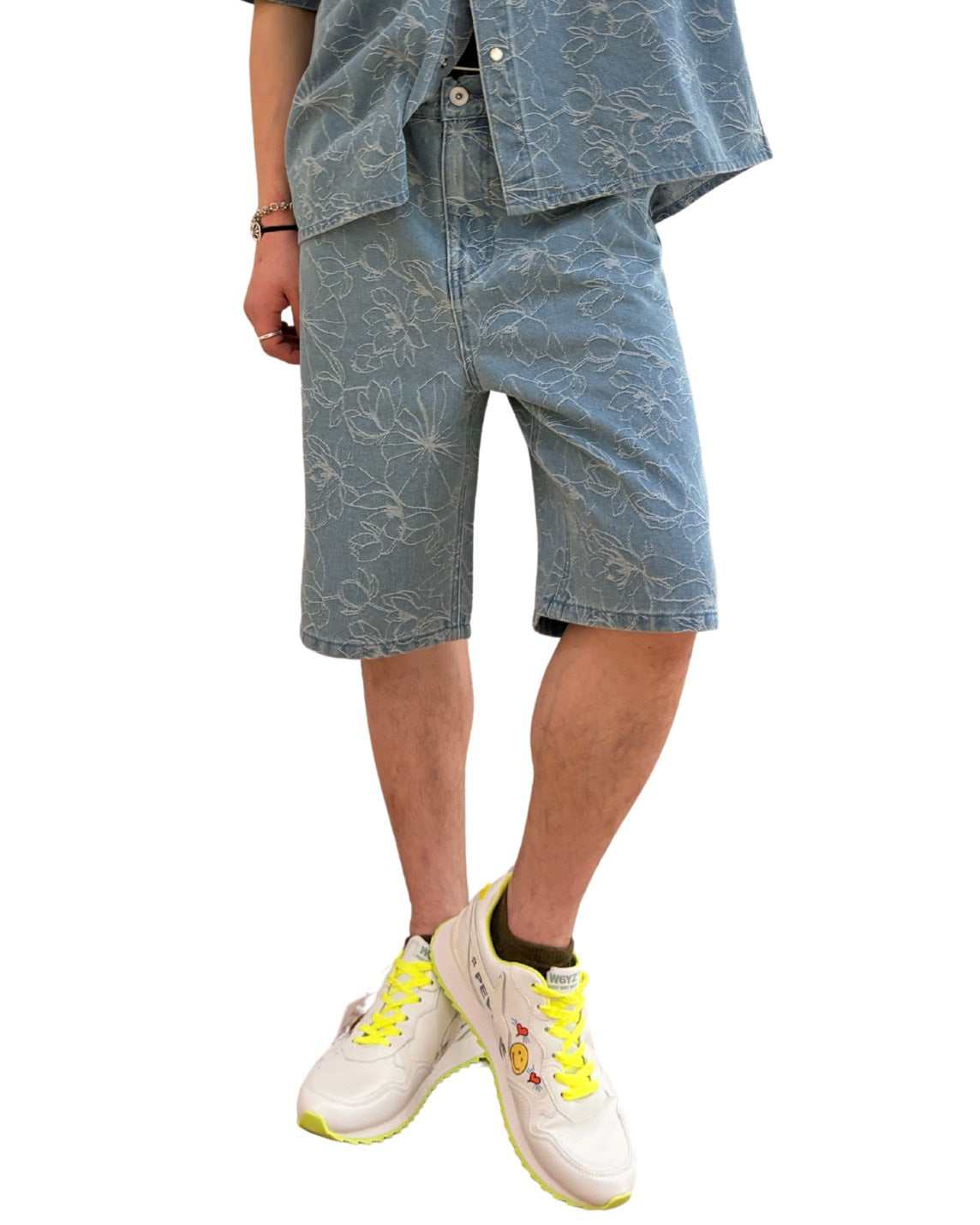 フラワーデニムショーツ MEN