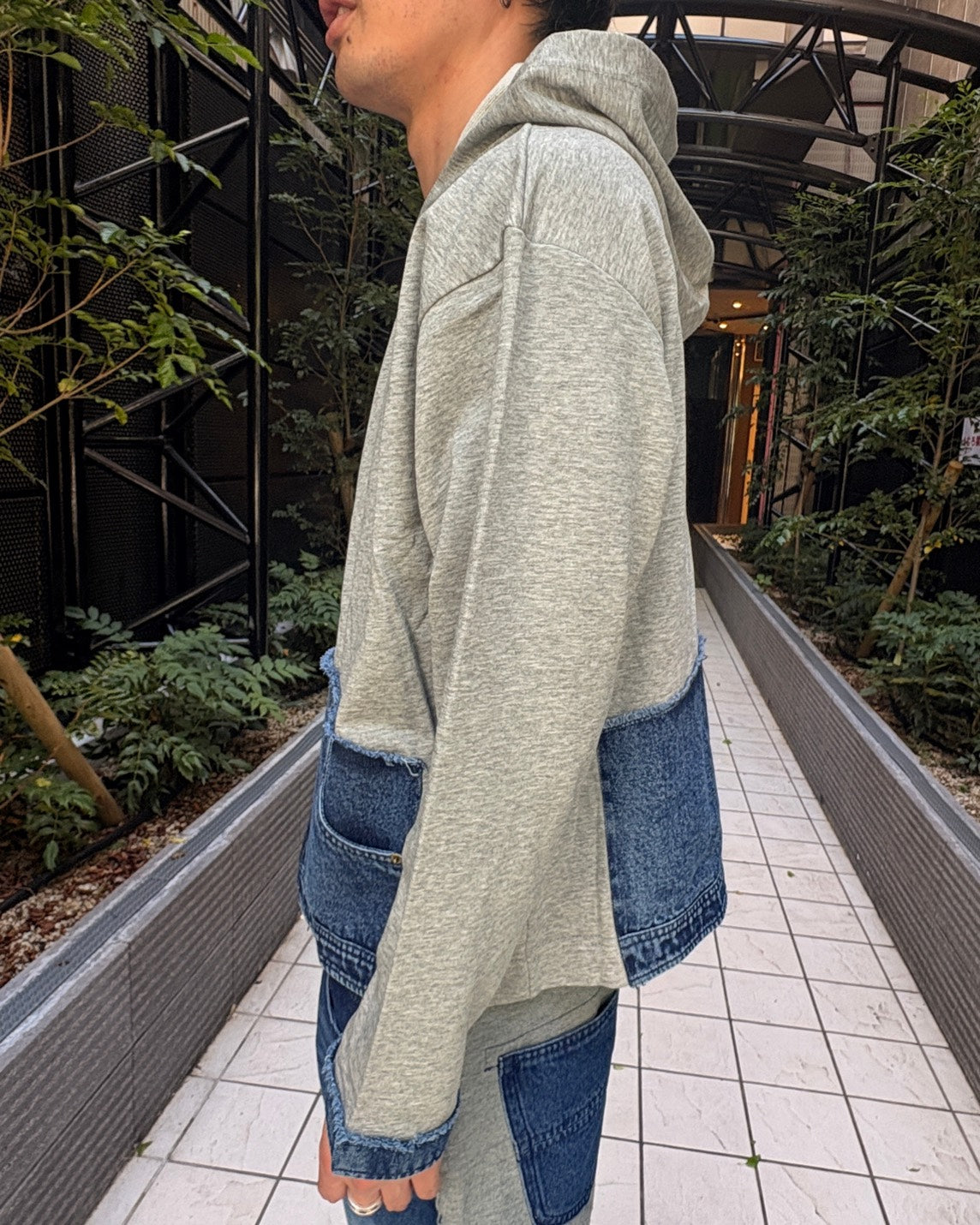 デニムドッキングZIPパーカー MEN