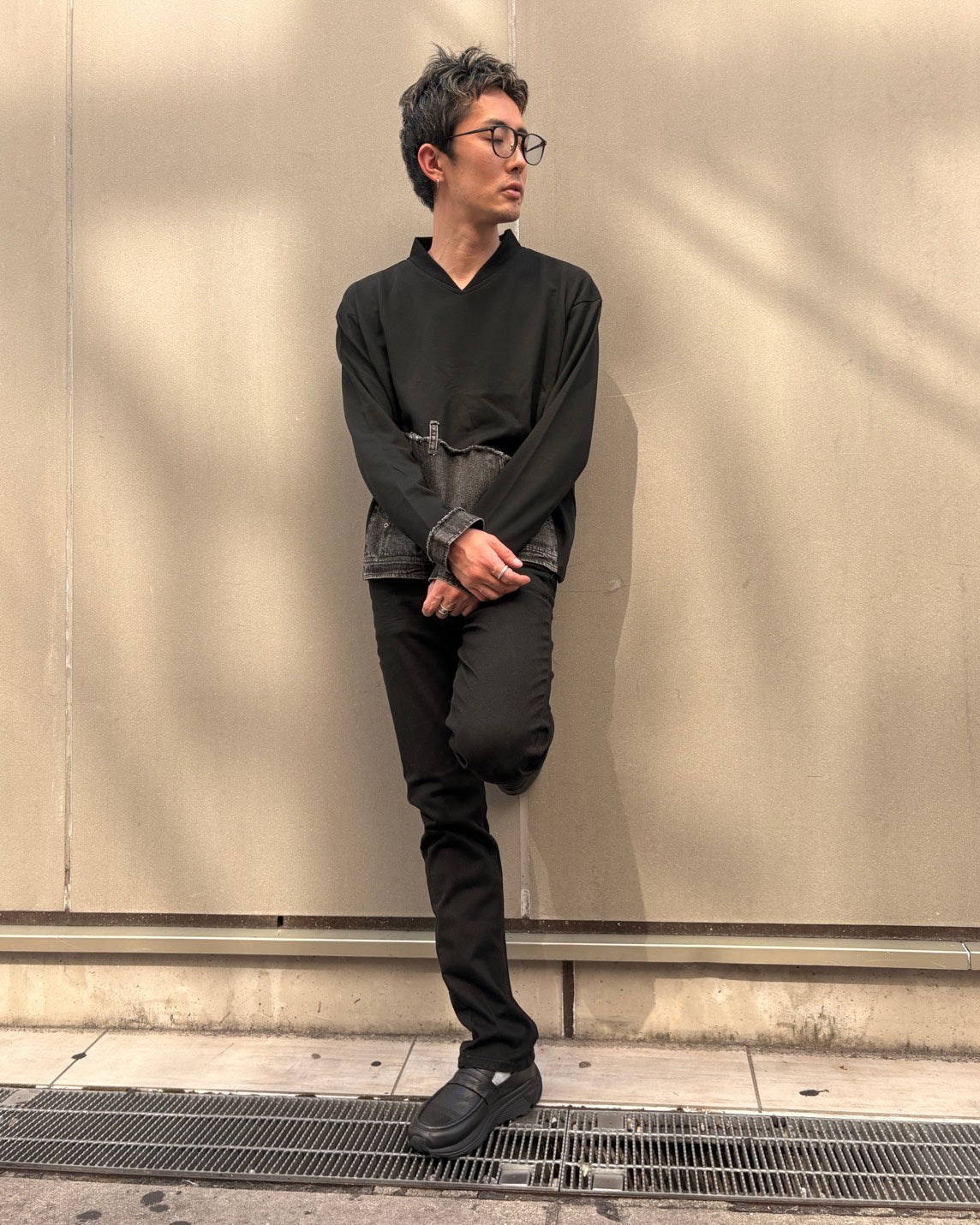 デニムドッキングプルオーバー MEN