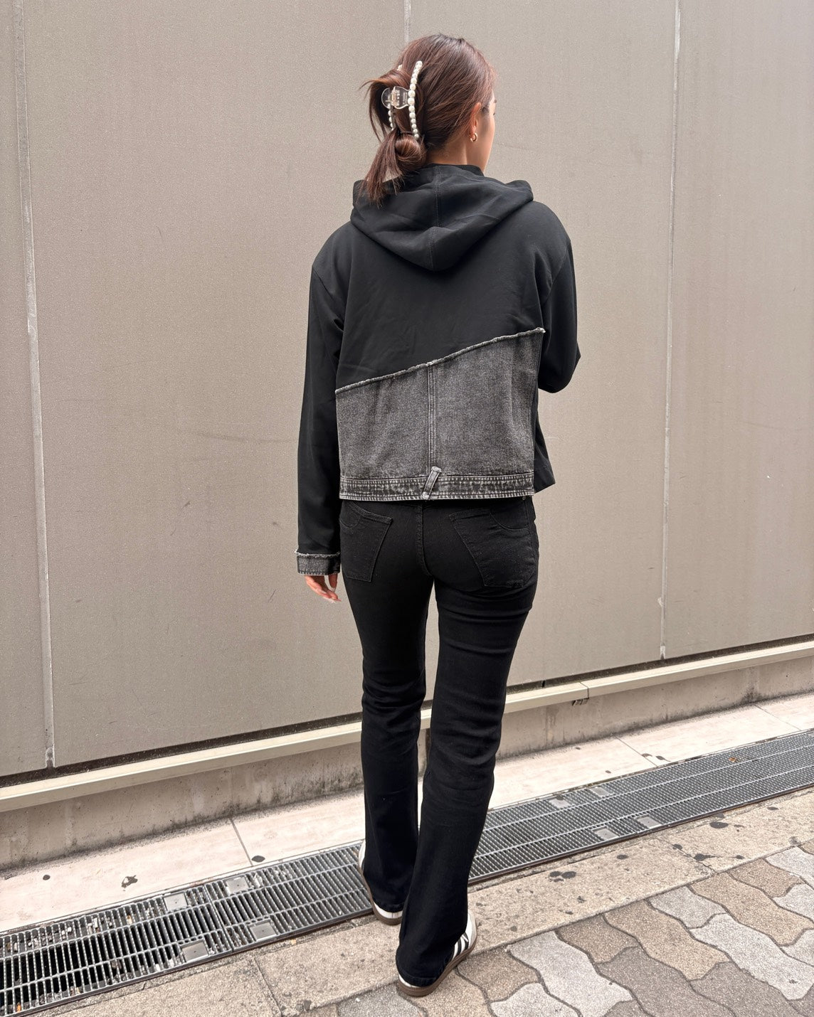 デニムドッキングZIPパーカー WOMEN
