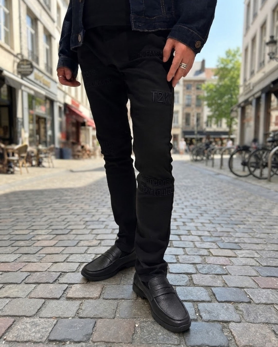MEN 171cm ブラック/サイズ28着用