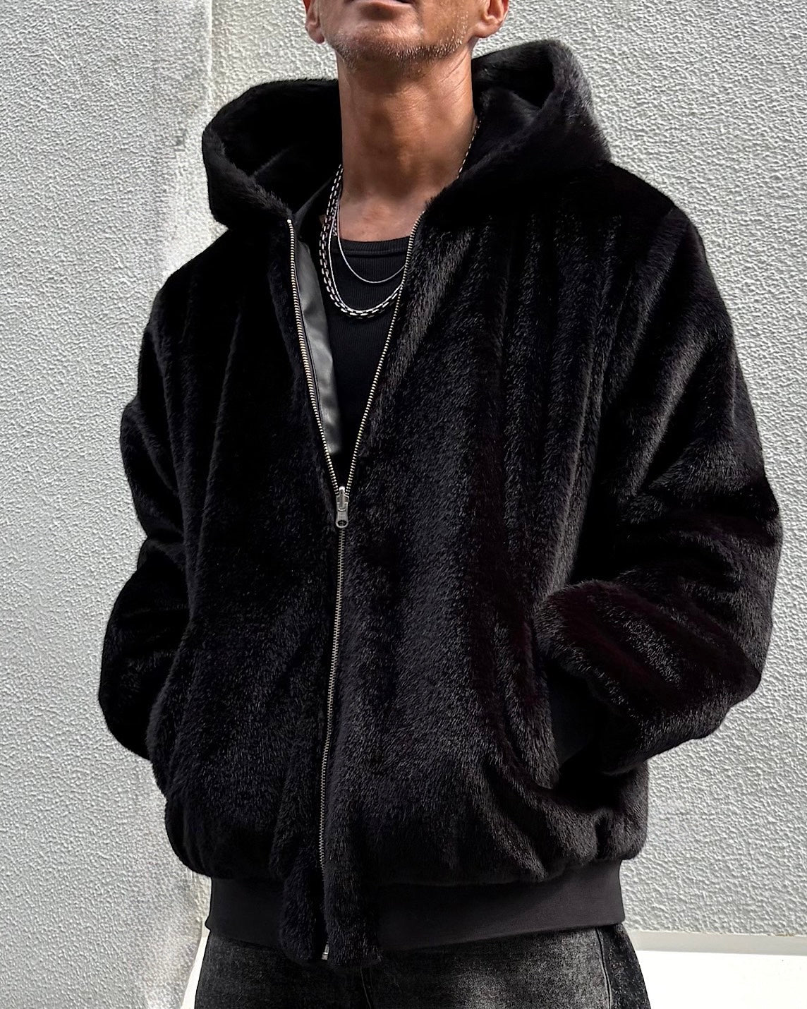 MEN 175cm  ブラック裏/サイズL着用