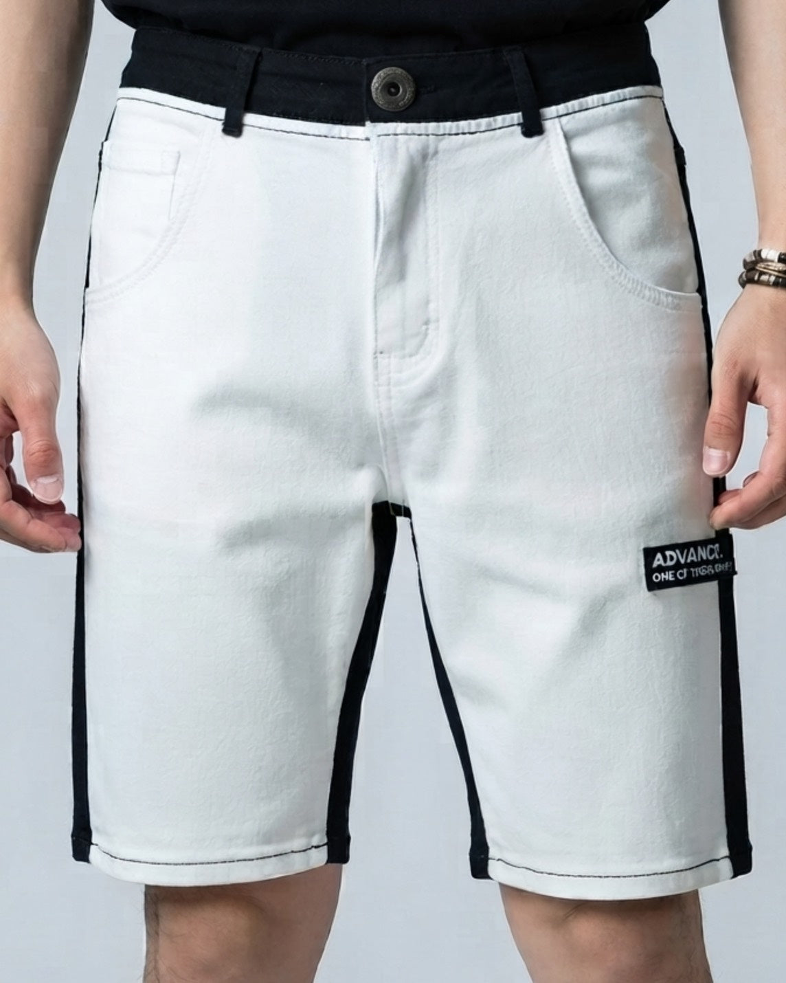 MEN 173cm シロ×ブラック/サイズ1着用