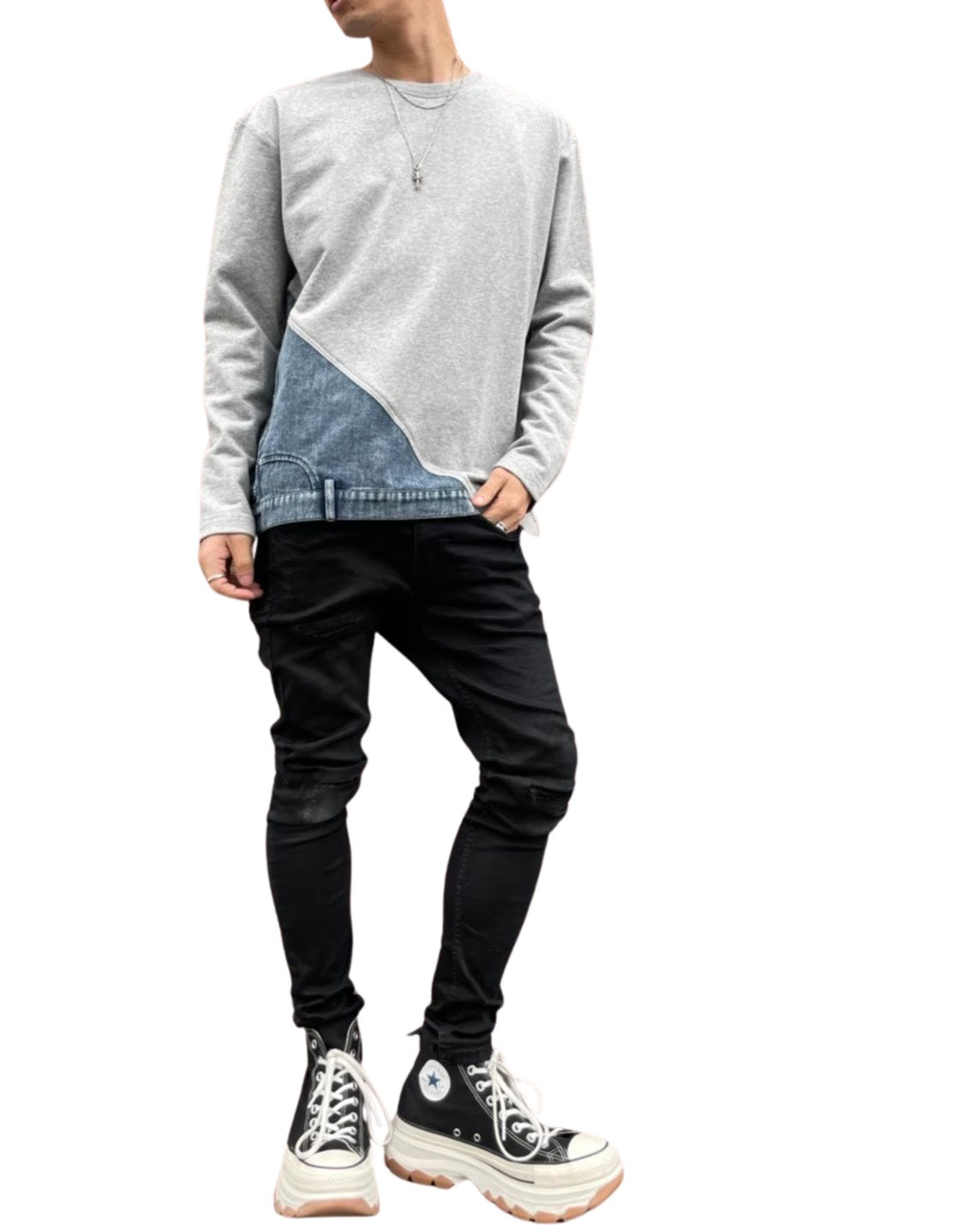 裏毛デニム×SWEAT UNISEX