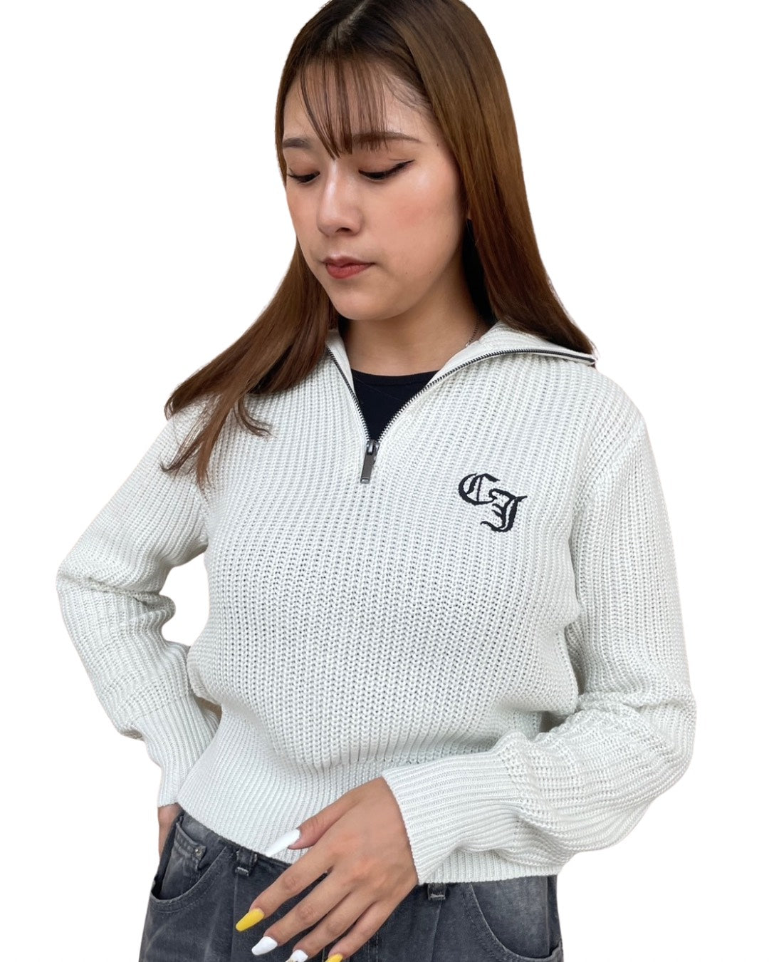 CJハーフZIPニット WOMEN