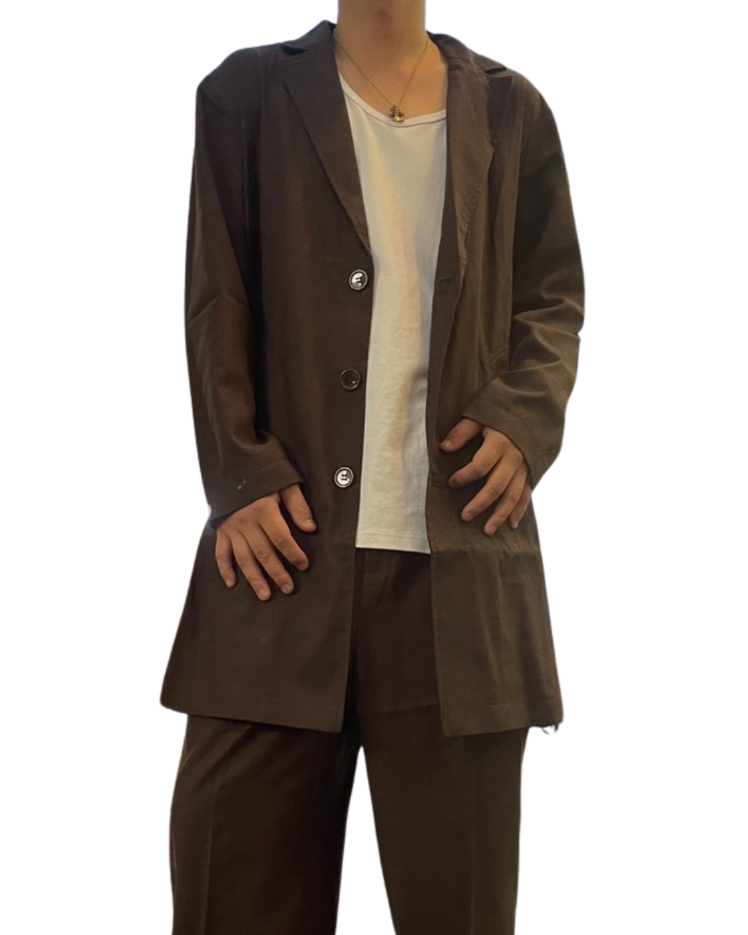 MEN 178cm Dブラウン サイズ2着用